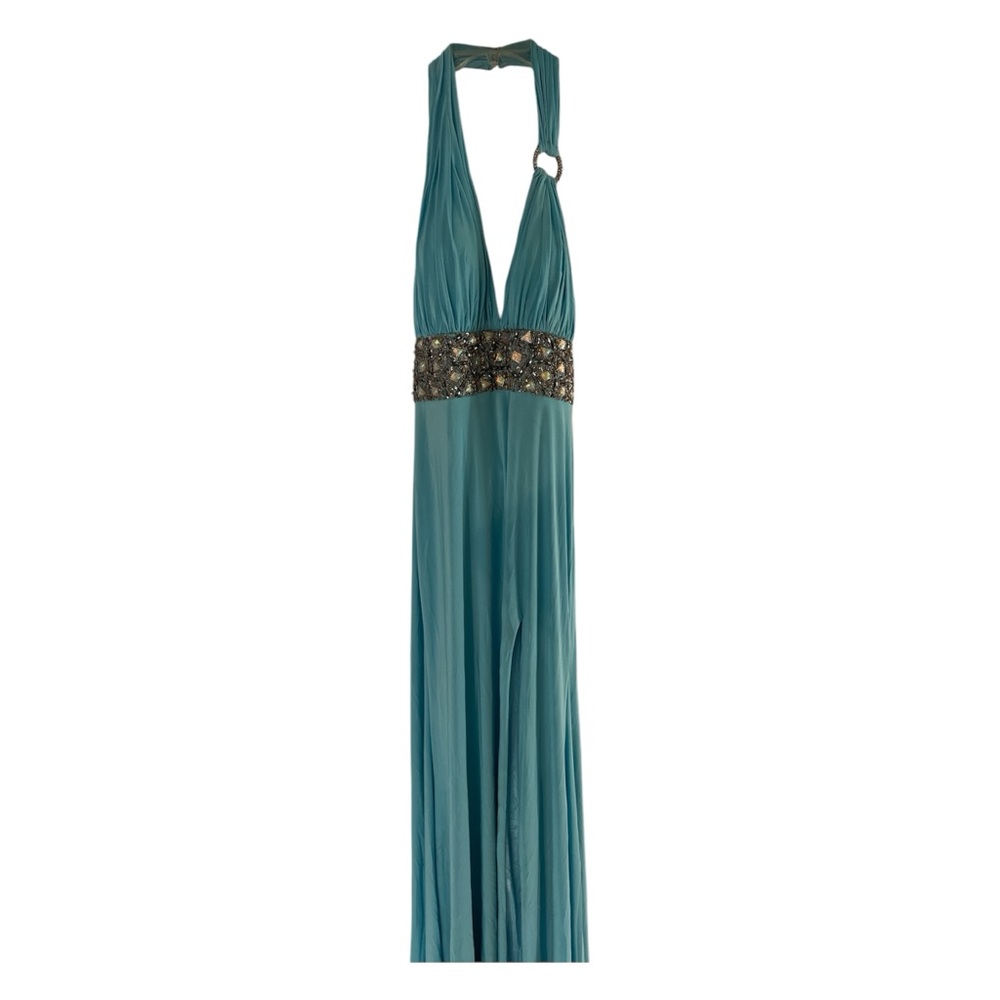 Halter top evening gown